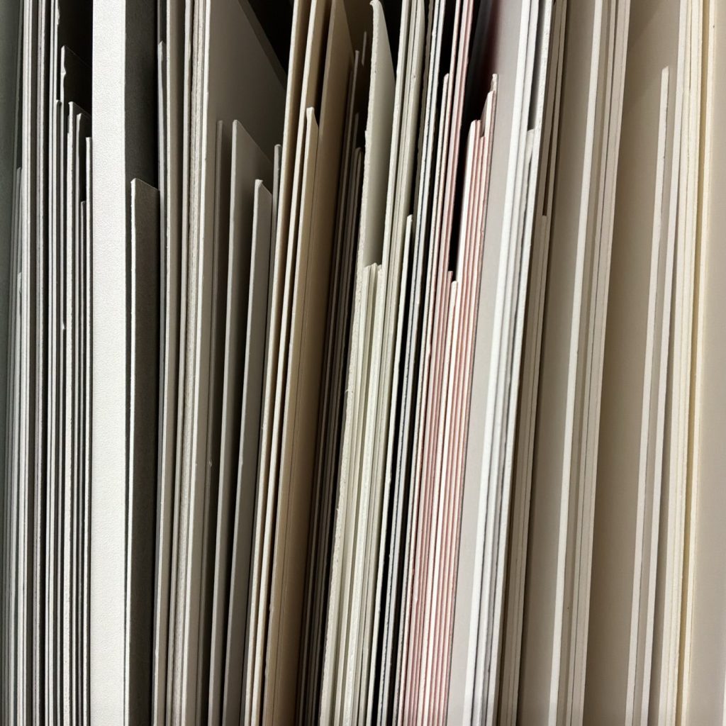 Passe-partoutkarton in verschillende tinten
