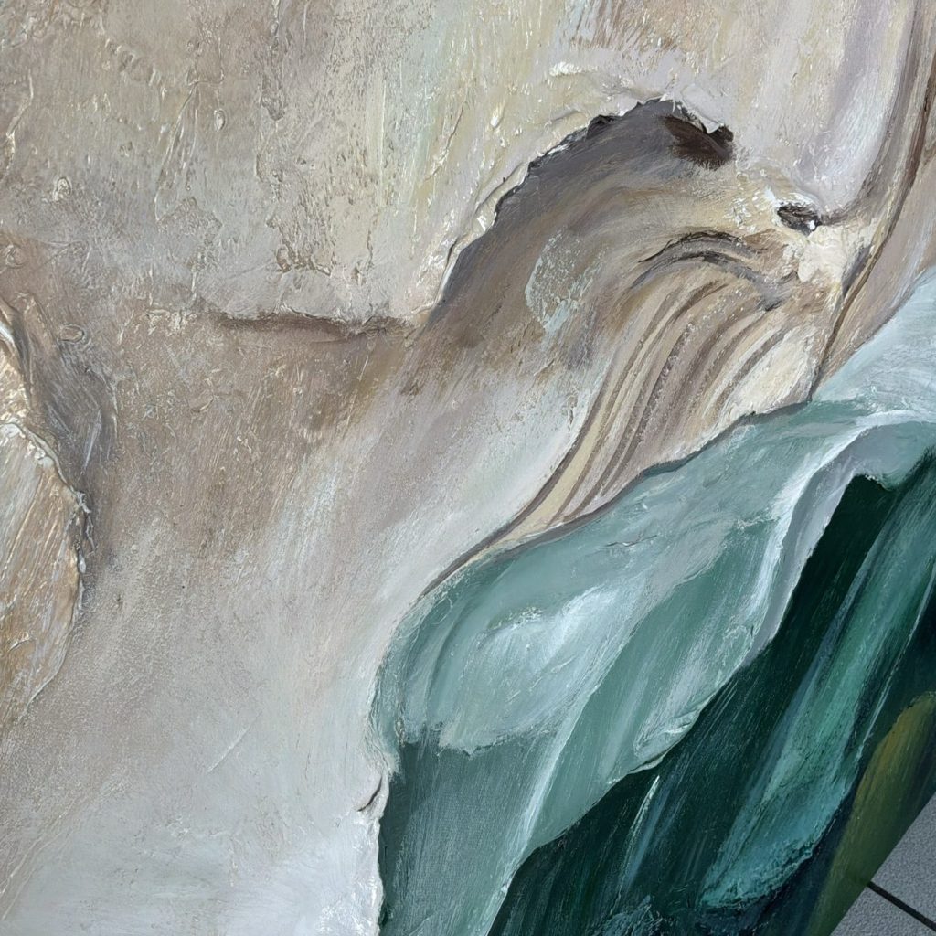 Detail van een acrylschilderij